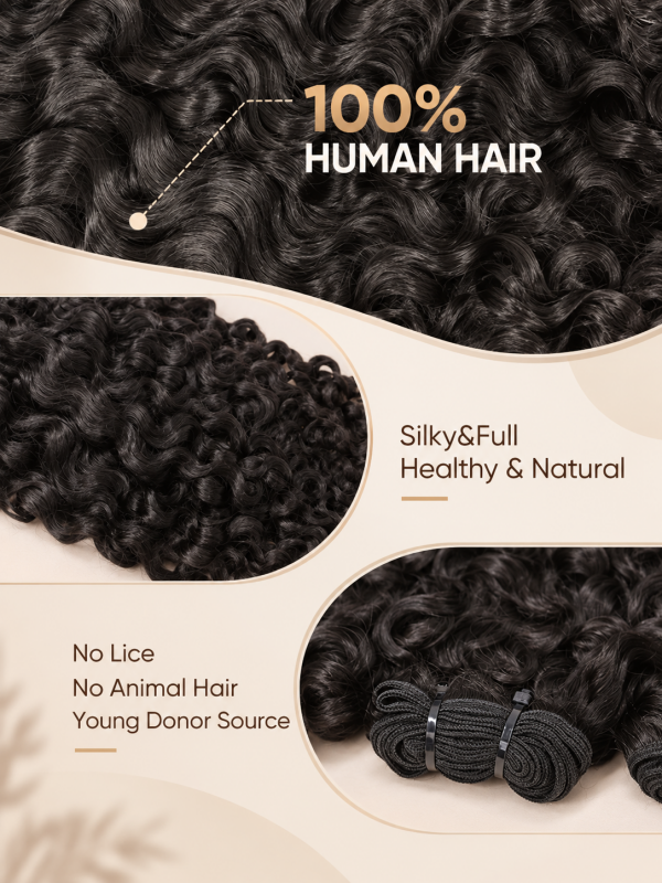 Indian Curly Bundles Deal CheetahBeauty 100% Virgin Human Hair Weave