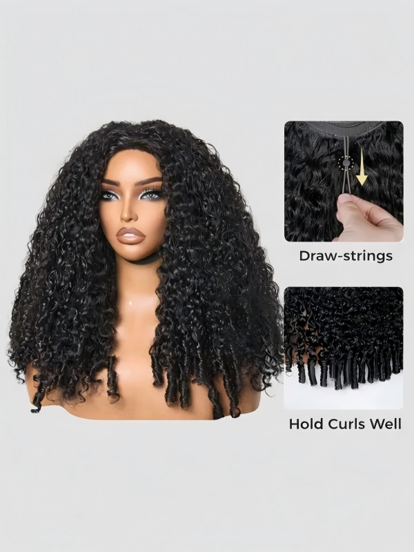 Insta Wig Burmese Curl 3 IN 1 Half Wig Glueless Flexi-Fit Drawstring Wig