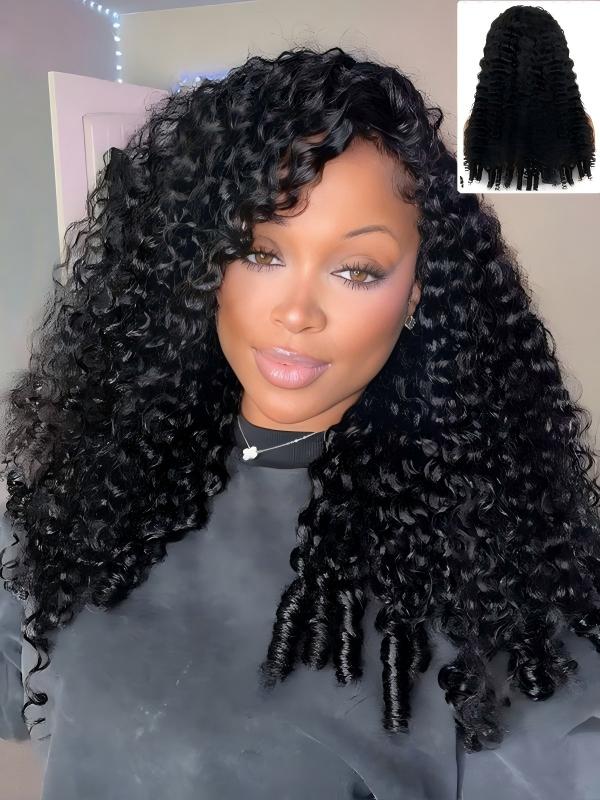 Insta Wig Burmese Curl 3 IN 1 Half Wig Glueless Flexi-Fit Drawstring Wig