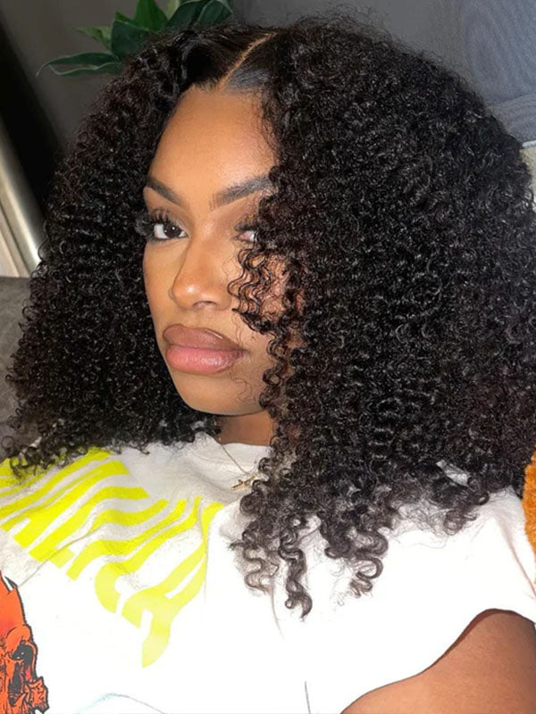 7x6 PreMax Wigs | Kinky Curly Tiny Knots Glueless 7x6 HD Lace Wig Super Natural Hairline