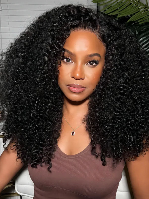 7x6 PreMax Wigs | Kinky Curly Tiny Knots Glueless 7x6 HD Lace Wig Super Natural Hairline