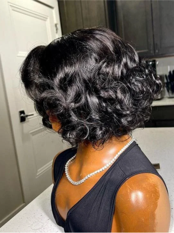 Pixie Cut Loose Body Wave Wig Short Yaki Body 7x6/13x6 Full Frontal Lace Human Hair Wigs