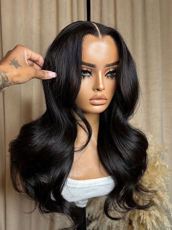 Layered Cut Glueless Body Wave 7x6 HD Lace Wig Pre-Everything Human Hair Wigs