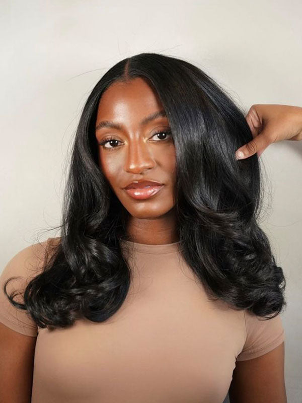Layered Cut Glueless Body Wave 7x6 HD Lace Wig Pre-Everything Human Hair Wigs