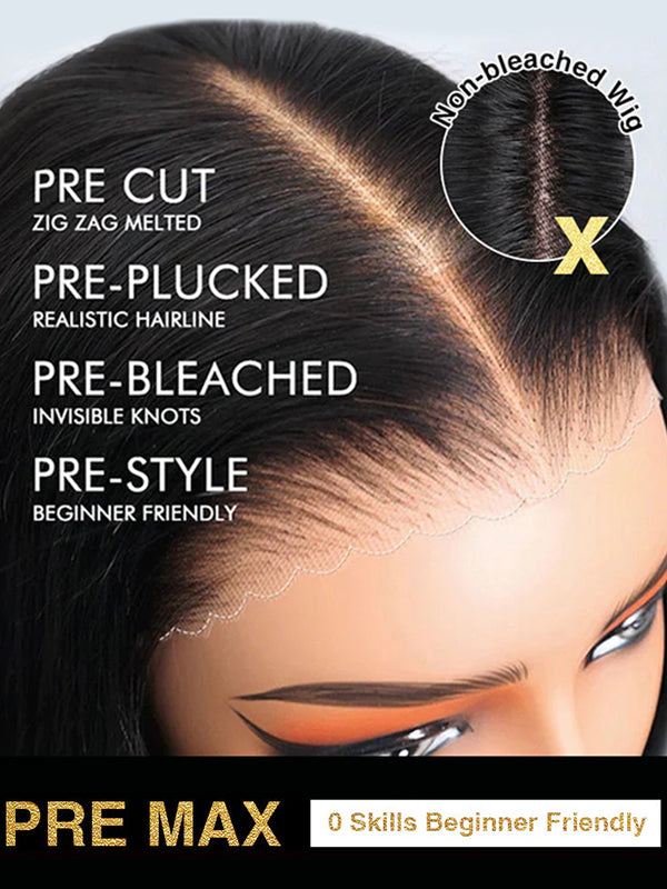 Glueless 4A/4B Afro Kinky Coily Lace Closure Wig Kinky Curly Pre Bleached Human Hair Wig