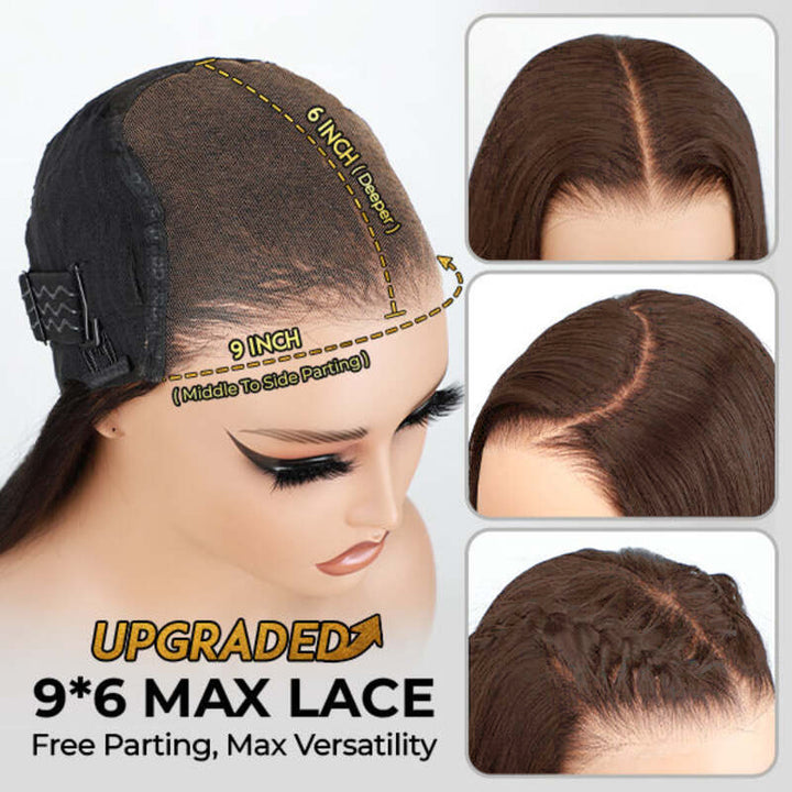 Wear & Go | P4/27 Highlight Pre-Bleached Straight Glueless Wig Invisible Lace Wig Dome Cap Wigs