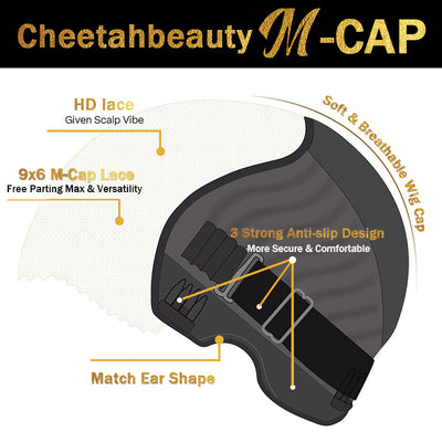 M-Cap Wear & Go Loose Deep Wave 9x6 Lace Glueless Wig Pre Bleached Human Hair Wig