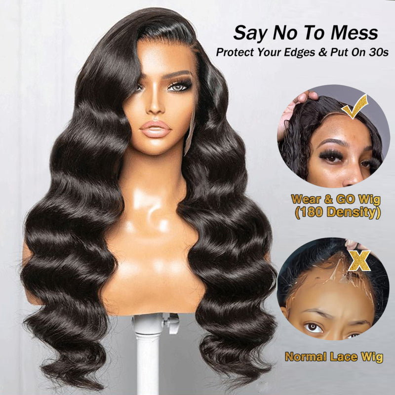 Wear & Go | Pre-Bleached Loose Deep Wave 9x6 Lace Glueless Wig Pre Bleached Human Hair Wig