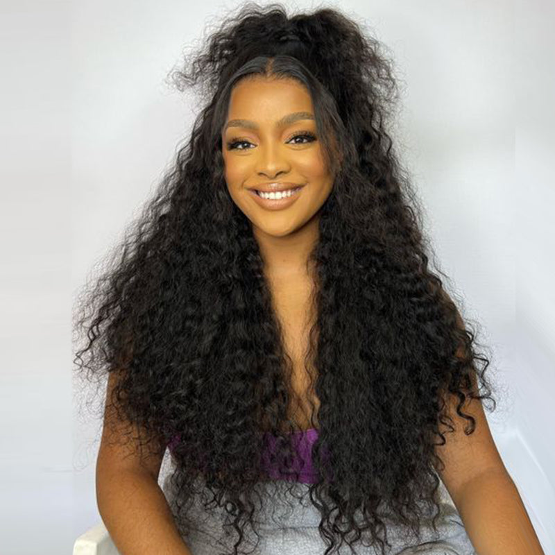 Wear & Go | Pre-Bleached Water Wave Glueless Invisible Lace Wig Dome Cap Wigs