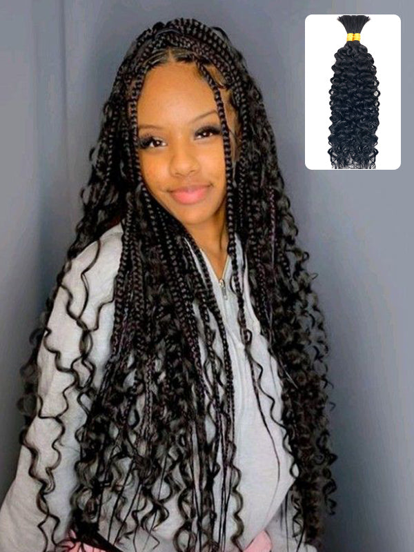 Vente flash | Extensions de cheveux ondulés Boho Braids 100 % naturels, 100 g 