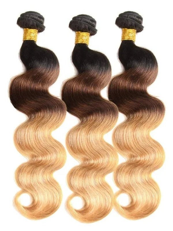 Offre groupée #4 : Tissages de cheveux 100 % naturels ondulés brun chocolat CheetahBeauty 