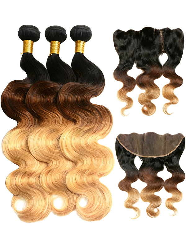 Offre groupée #4 : Tissages de cheveux 100 % naturels ondulés brun chocolat CheetahBeauty 