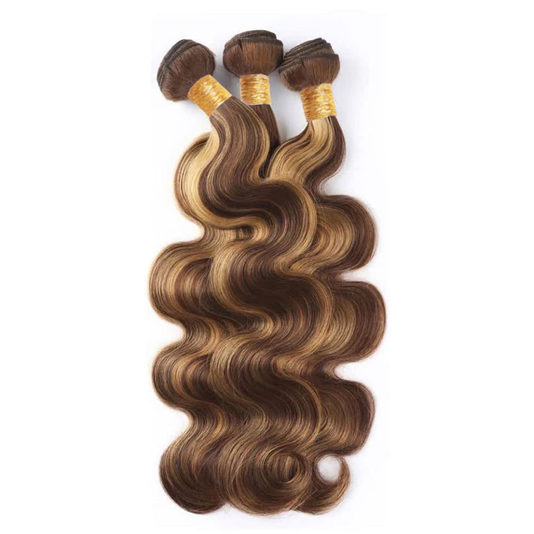 P4/27 Highlight Body Wave Bundles 100% Virgin Human Hair Weave