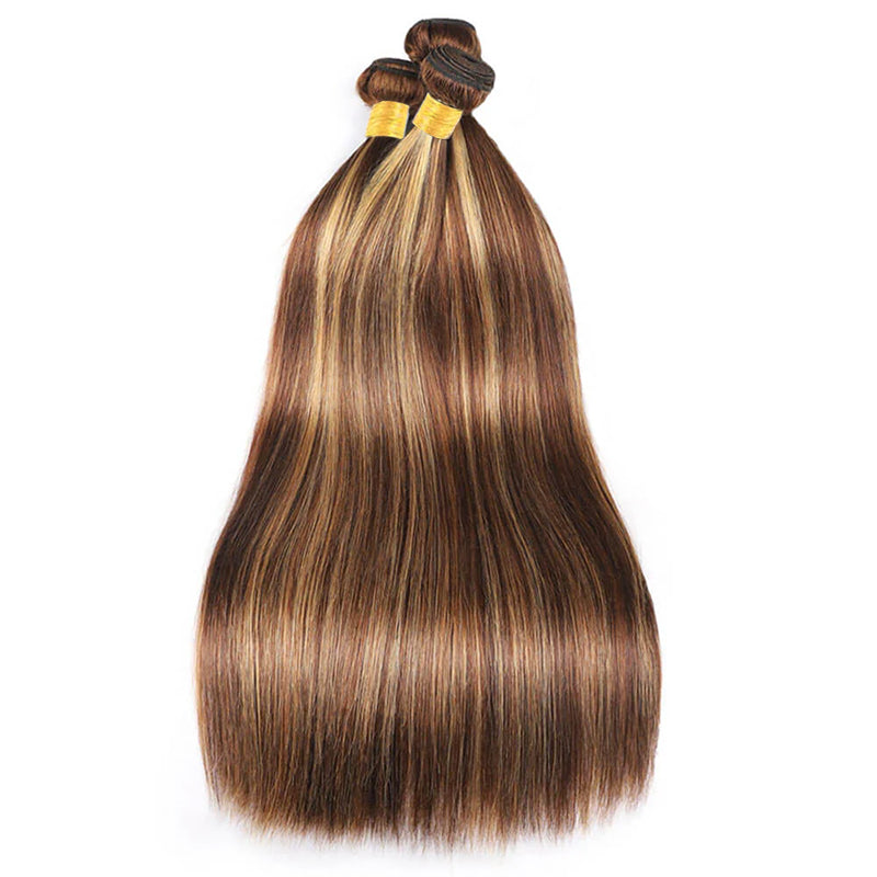 P4/27 Ombre Highlight Straight Bundles 100% Virgin Human Hair Extension