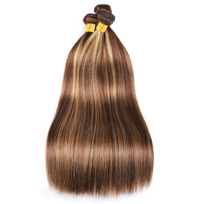 P4/27 Ombre Highlight Straight Bundles CheetahBeauty 100% Virgin Human Hair Bundles