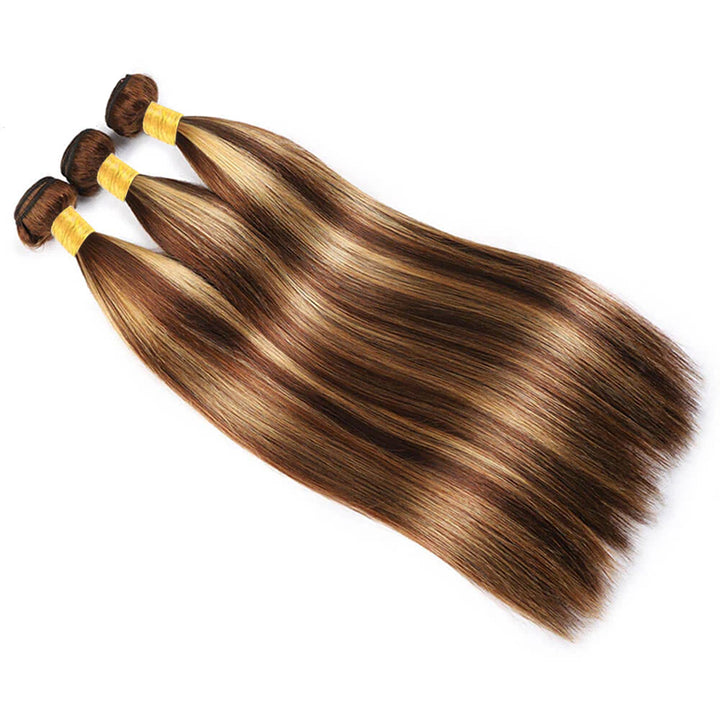 P4/27 Ombre Highlight Straight Bundles 100% Virgin Human Hair Extension