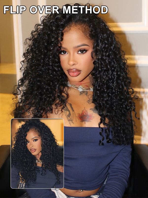 Pre-looped Feather Crochet Pixie Curls Human Hair Extensions for Black Women, Reusable Braiding Hair