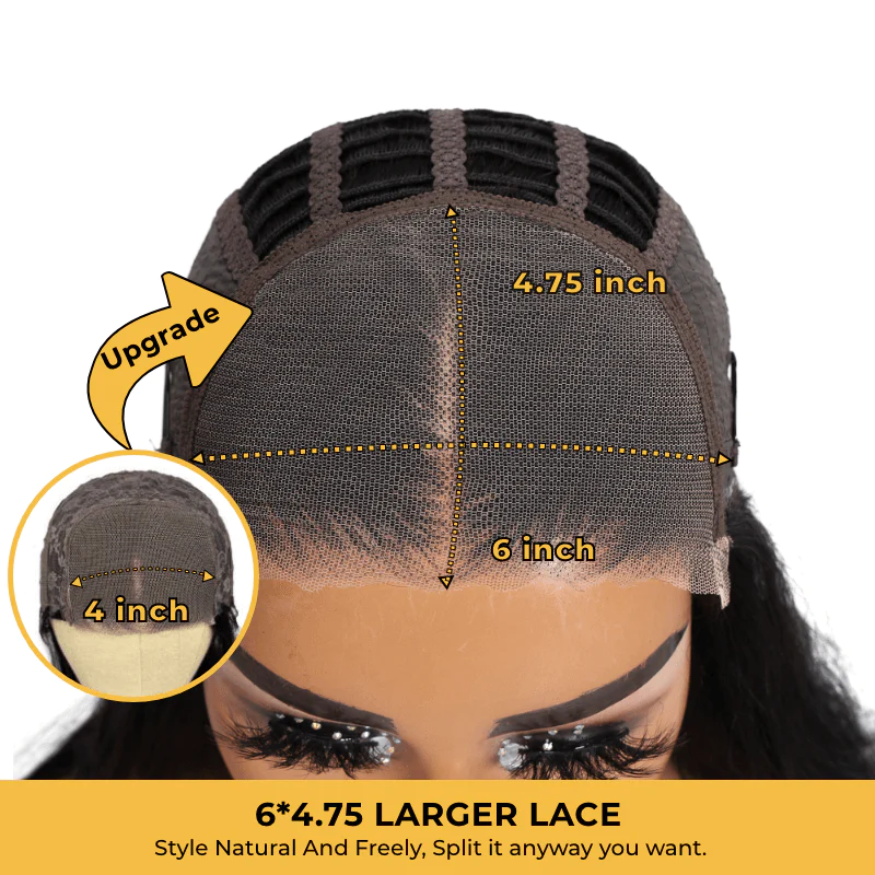 Wear & Go | 6x4.5 Glueless Wig Deep Wave / Water Wave / Curly Wave Quick & Easy Glueless Lace Wig With Breathable Cap Air Wig