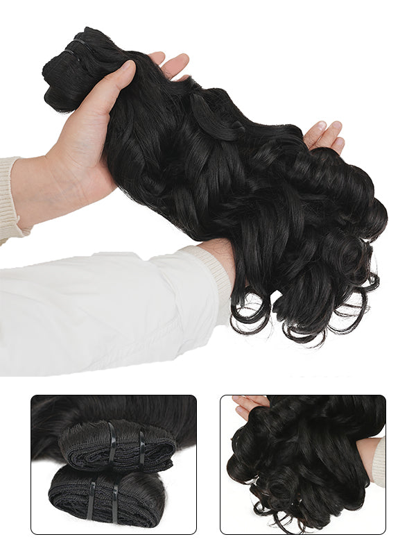 Raw Hair Clip Ins | Yaki Body Seamless PU Weft Raw Hair Extensions 8pcs With 18 Clips