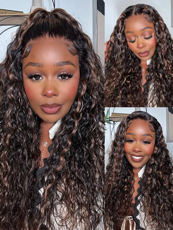 Raw Hair | Deep Wave Bundles Deal 100% Raw Virgin Human Hair With HD Closure & Frontal