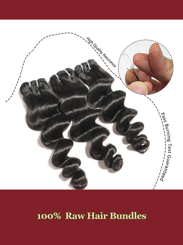 Raw Hair | Loose Wave Bundles Deal 100% Raw Virgin Human Hair With HD Closure & Frontal