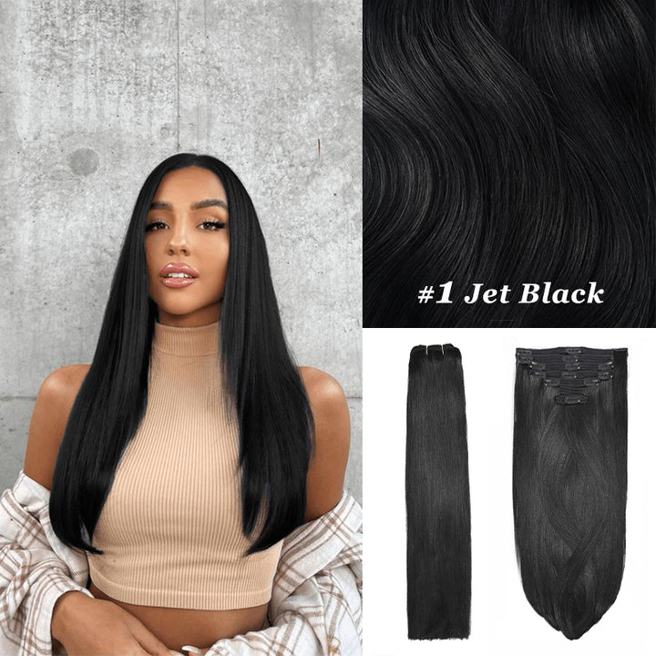 15A Double Drawn Clip In Hair Extensions Human Hair Clip Ins 120g 8pcs With 18 Clips