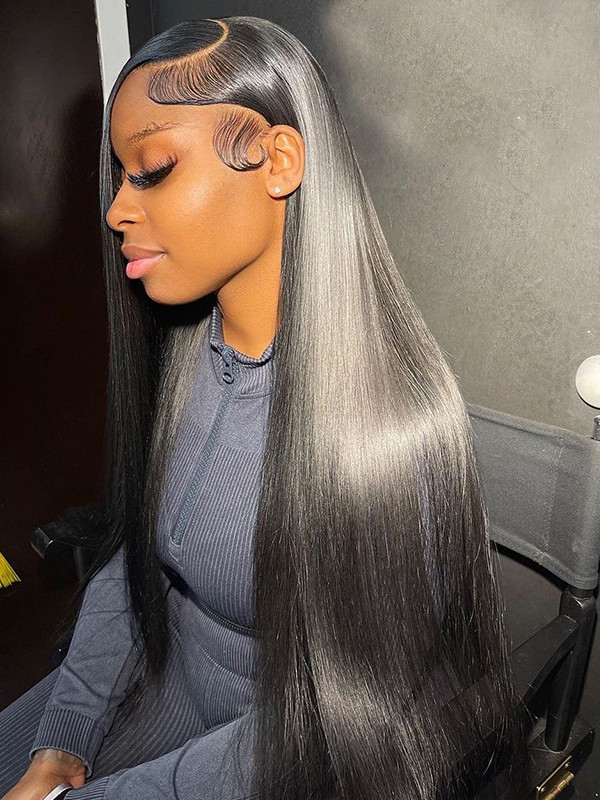 HD 13x6 FULL Frontal Lace Wig Pre-plucked Straight Human Hair Wig