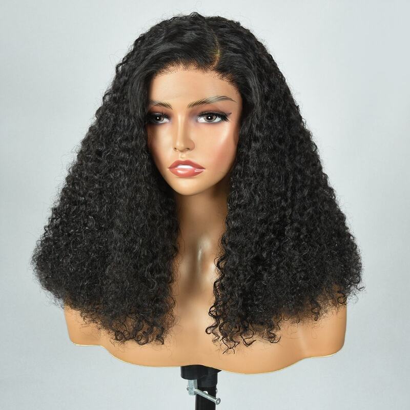 Super Double Drawn | 250% Density Bouncy Curly Wave Wig 13x6 Lace Front Wigs Raw Virgin Hair