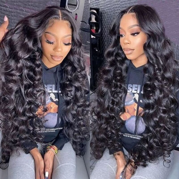 Super Double Drawn | 250% Density Raw Hair Loose Wave Wig 13x6 Lace Front Wigs Bouncy Curly Raw Virgin Hair