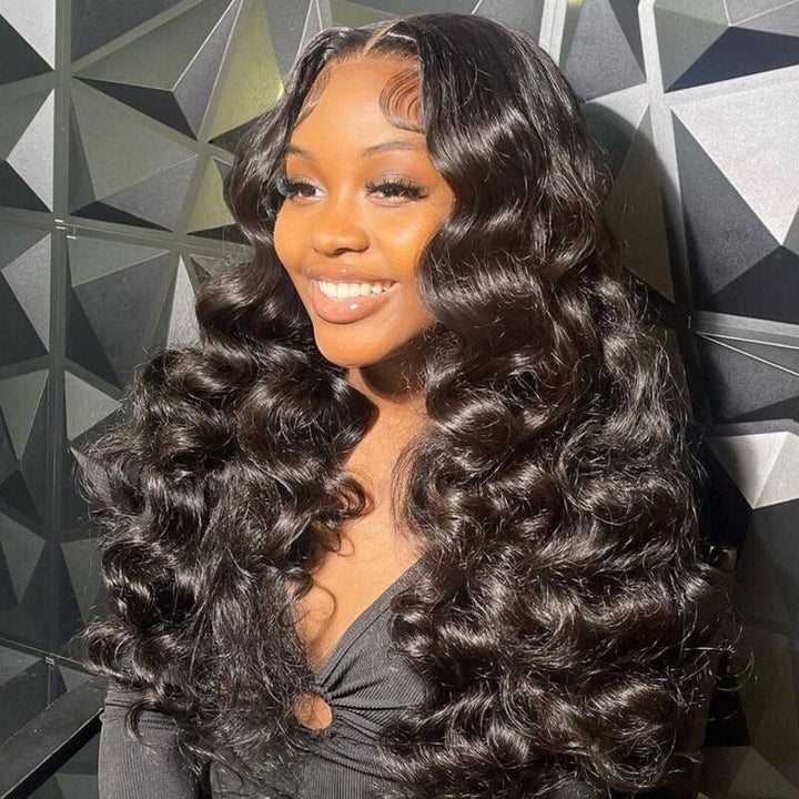 Super Double Drawn | 250% Density Raw Hair Loose Wave Wig 13x6 Lace Front Wigs Bouncy Curly Raw Virgin Hair