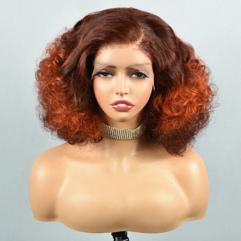 Super Double Drawn | T4/350 Funmi Curl Wig 13x6 Lace Front Wigs Bouncy Curly Raw Virgin Hair