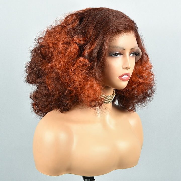 Super Double Drawn | T4/350 Funmi Curl Wig 13x6 Lace Front Wigs Bouncy Curly Raw Virgin Hair