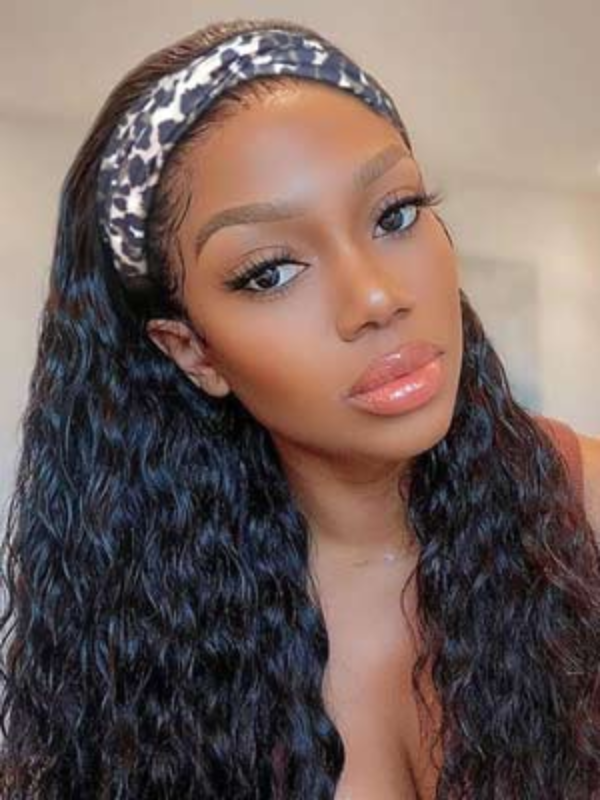 Water Wave Glueless Headband Wig Cuticle Aligned Virgin Human Hair