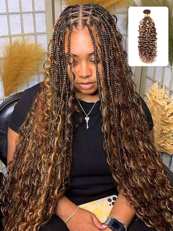 Flash Sale |Boho Braids Water Wave Hair Bulk For Braids 100% Human Hair Extensions 100g