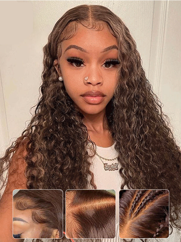 Vente flash | @thequeenleora recommande #4 Perruque cheveux humains Body Wave 7x6/13x6 Full Lace Frontal Loose Deep Wave Brun chocolat