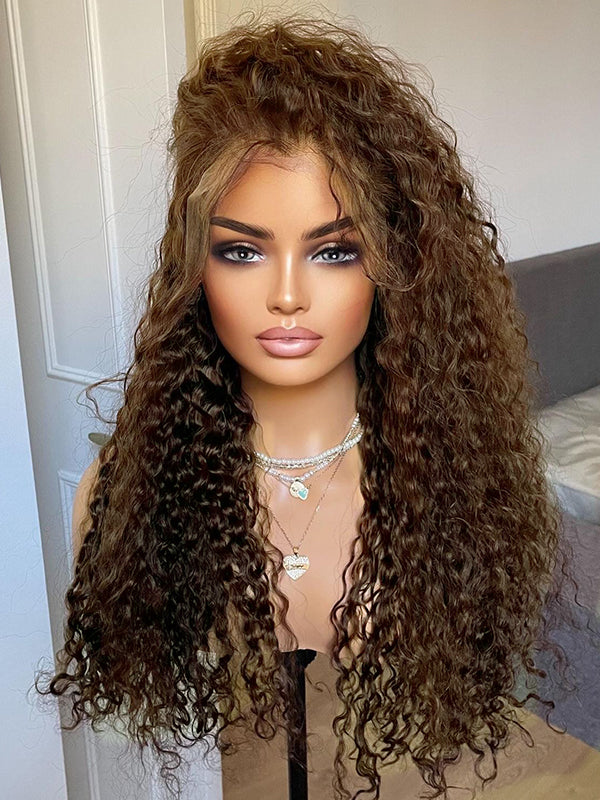 Vente flash | @thequeenleora recommande #4 Perruque cheveux humains Body Wave 7x6/13x6 Full Lace Frontal Loose Deep Wave Brun chocolat