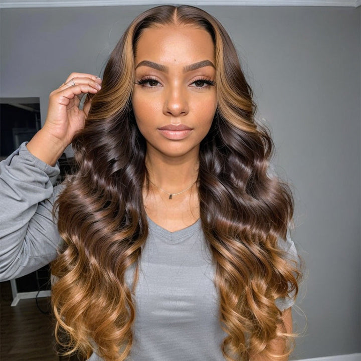 Wear & Go | Loose Body Wave Pre-Bleached Ombre Glueless Lace Wigs