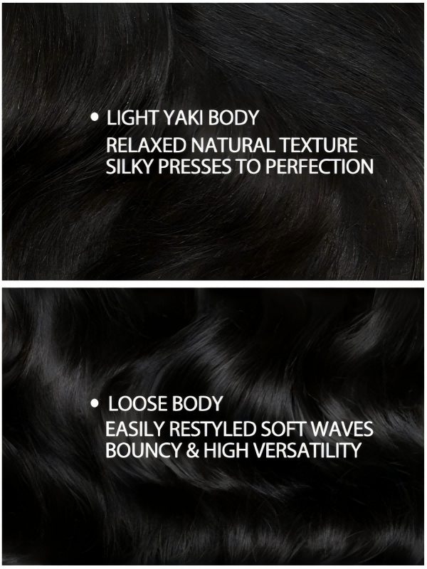 Dark Midnight Blue Butterfly Layered Cut Loose Body/Yaki Body 13x6 FULL Frontal Lace Colored Human Hair Wigs