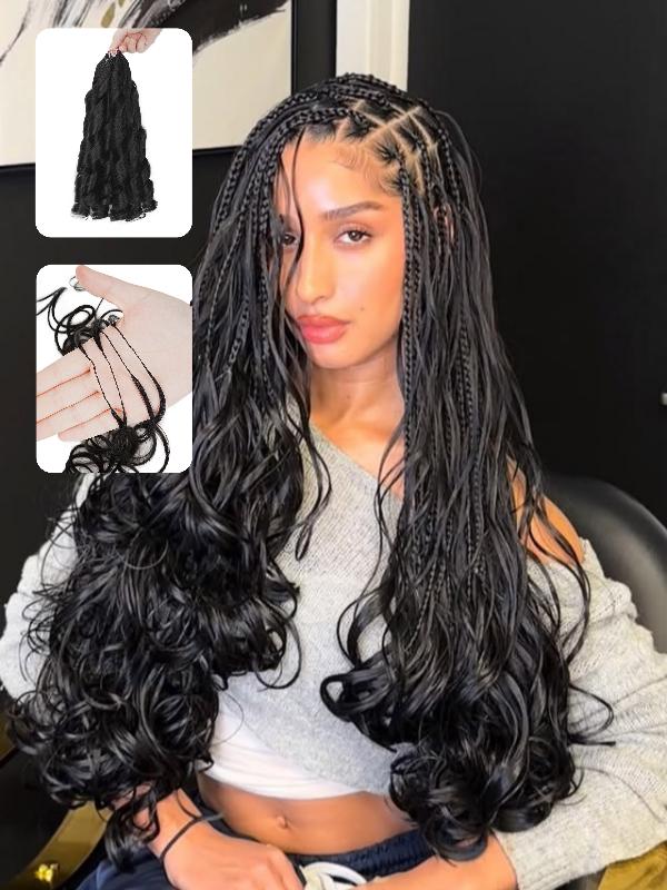 French Curl Feather Crochet Human Hair Extensions Miracle Knots Locs Protective Style