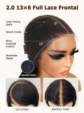 #1 Jet Black @bigekane & @ thequeenleora Recommend 16"-34" 13x6 FULL Lace Frontal Wig 100% Human Hair Wigs