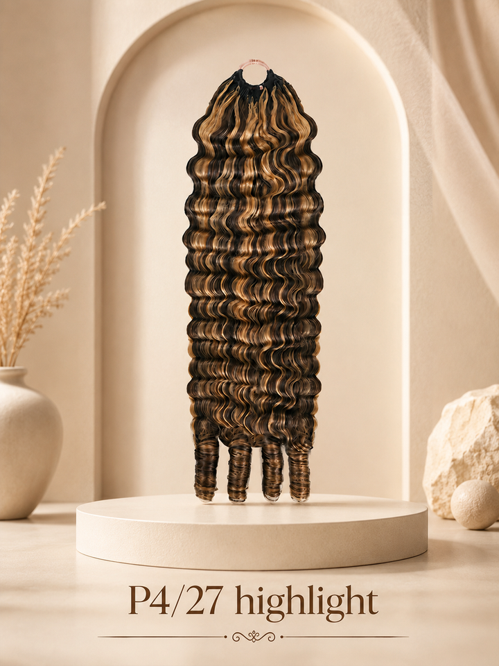BIG DROP | Burmese Curly Feather Crochet Human Hair Extensions Protective Style