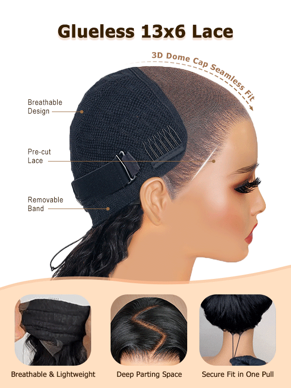 #2 Dark Brown Body Wave 13x6 FULL Lace Frontal Wig 16"-34" Human Hair Wigs