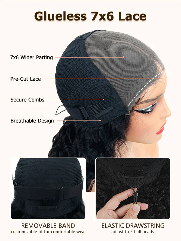 #2 Dark Brown Body Wave 13x6 FULL Lace Frontal Wig 16"-34" Human Hair Wigs