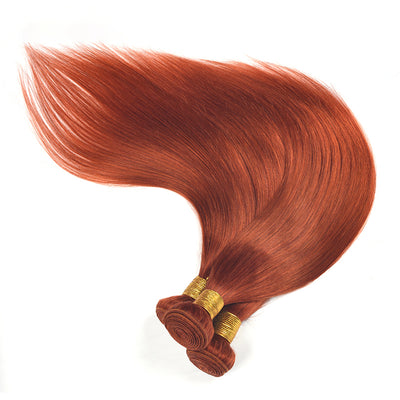 Orange Ginger Straight Bundles Deal 100% Virgin Human Hair Extension