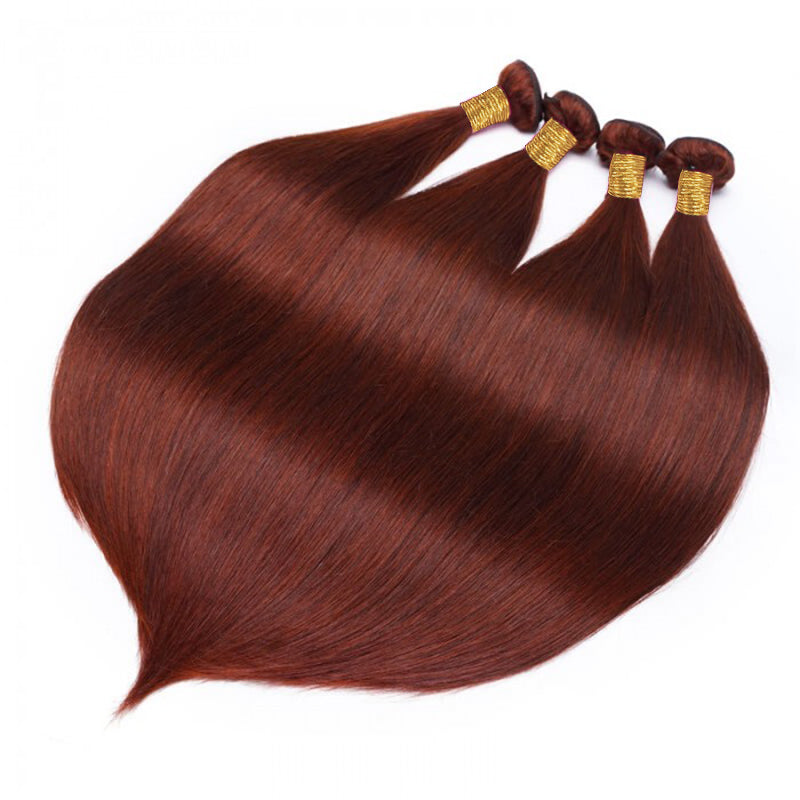 Reddish Brown Straight Bundles CheetahBeauty 100% Virgin Human Hair Extension