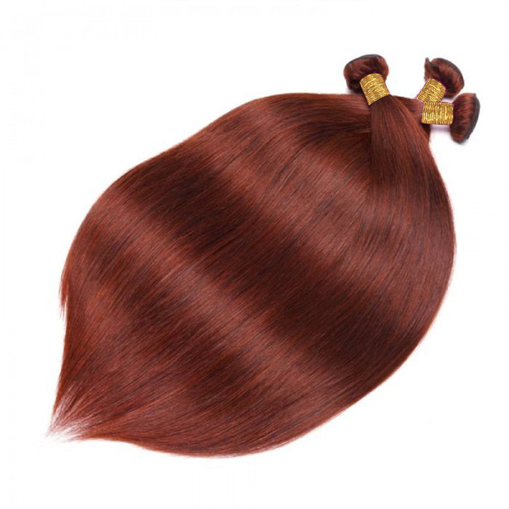 Reddish Brown Straight Bundles CheetahBeauty 100% Virgin Human Hair Extension