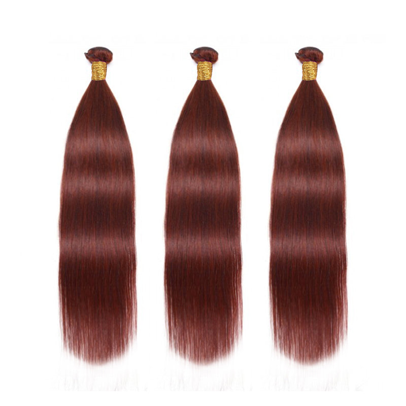 Reddish Brown Straight Bundles CheetahBeauty 100% Virgin Human Hair Extension