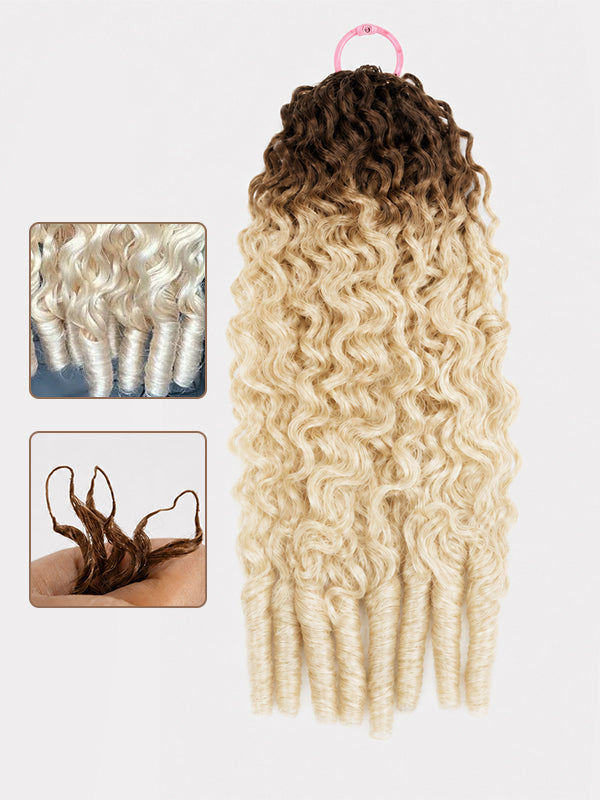 BIG DROP | 613 Blonde Burmese Curly Feather Crochet Human Hair Extensions Protective Style
