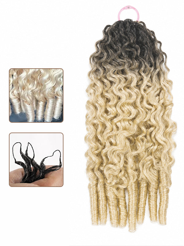 BIG DROP | 613 Blonde Burmese Curly Feather Crochet Human Hair Extensions Protective Style