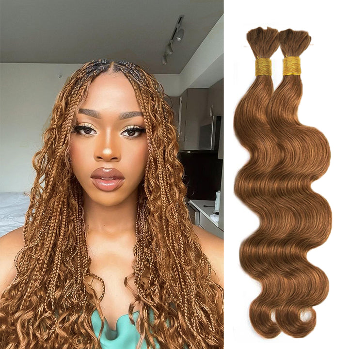 Boho Braids Body Wave Braid Hair Bulk 100% Human Hair Extensions Bulk for Braiding 100g/Sets